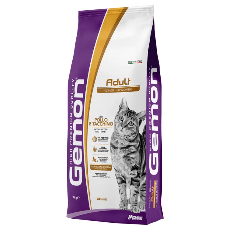 Gemon Adult Pollo e Tacchino 7kg Crocchette per Gatti Gemon Adult Pollo e Tacchino 7kg Crocchette per Gatti